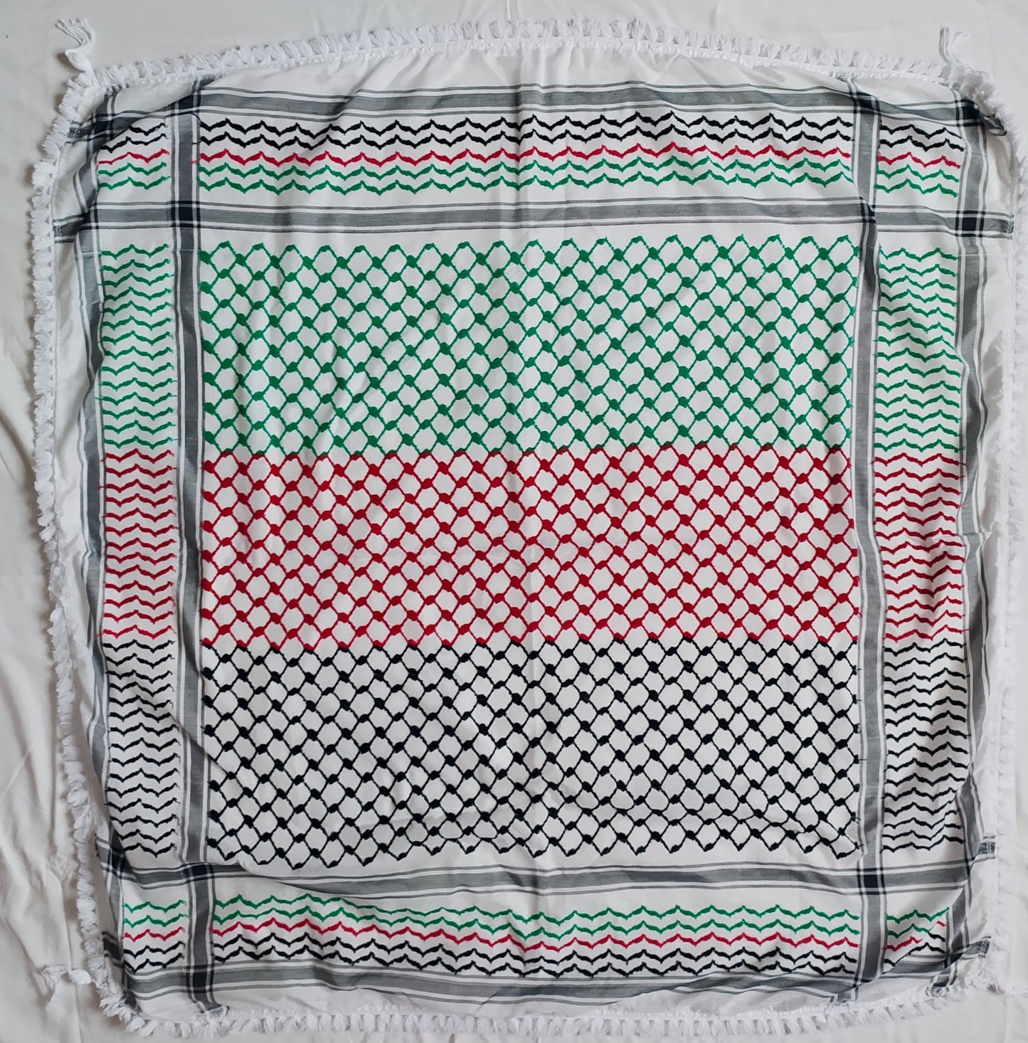 Keffiyeh with the colors of Palestine