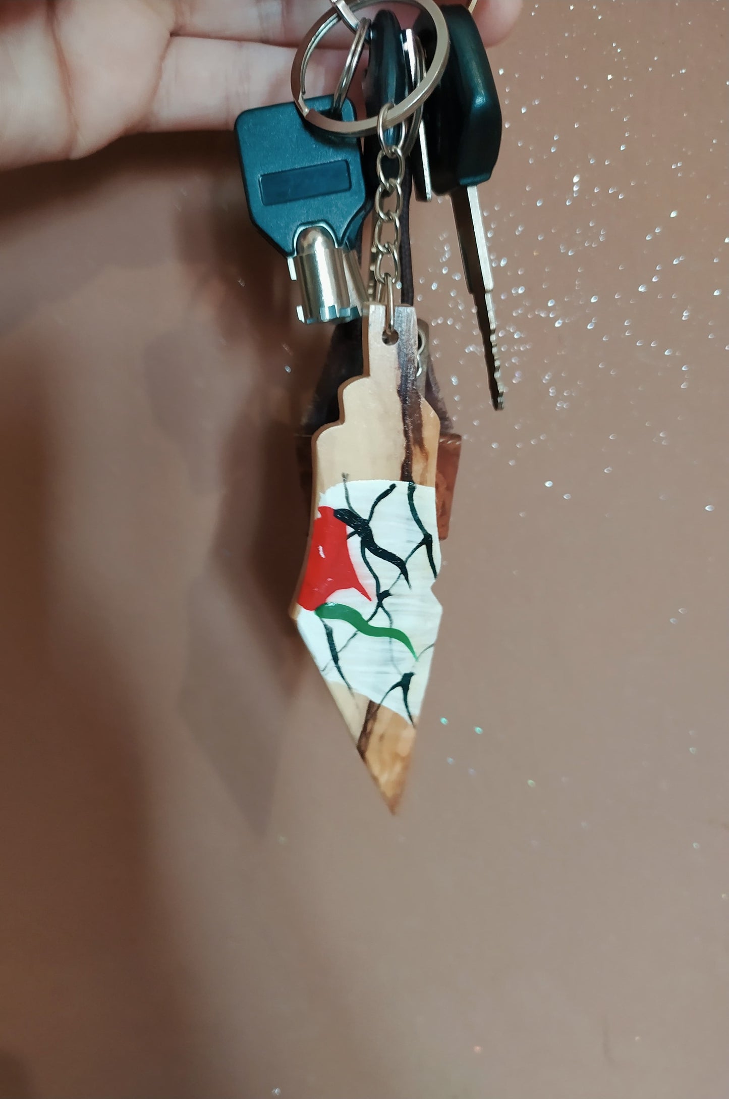 Wooden keychain
