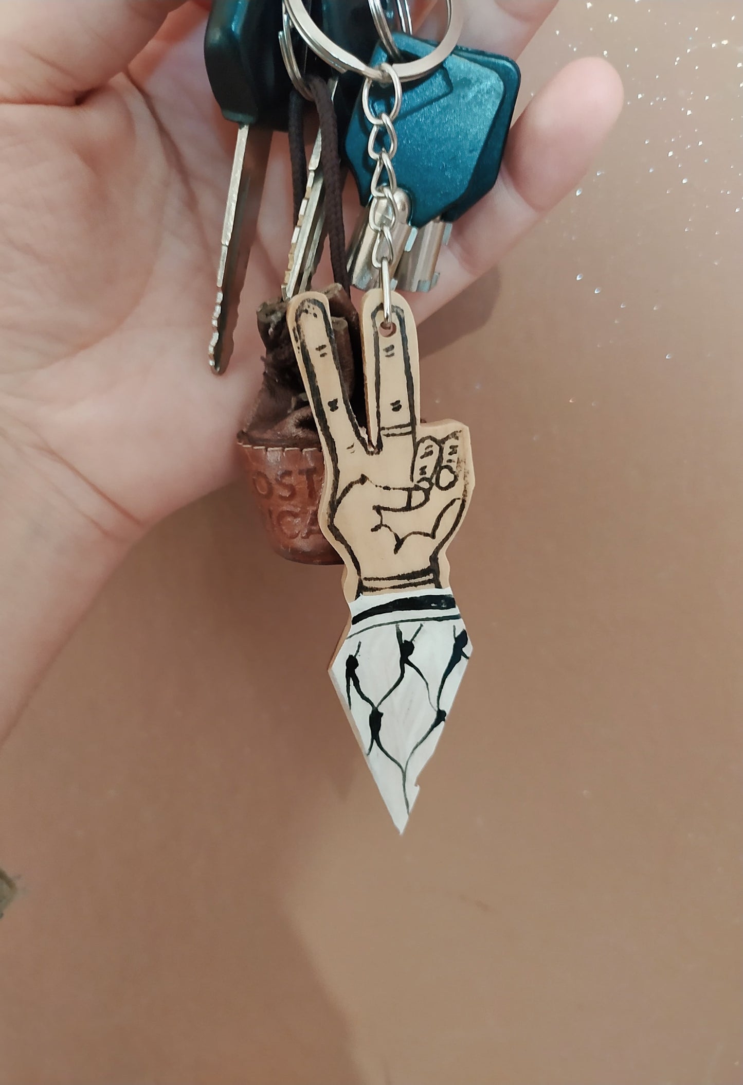 Wooden keychain