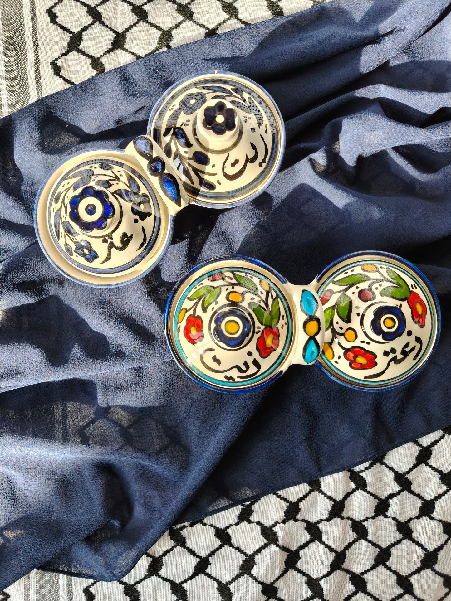 Doppia ciotola "zeit e zaatar" con maniglia