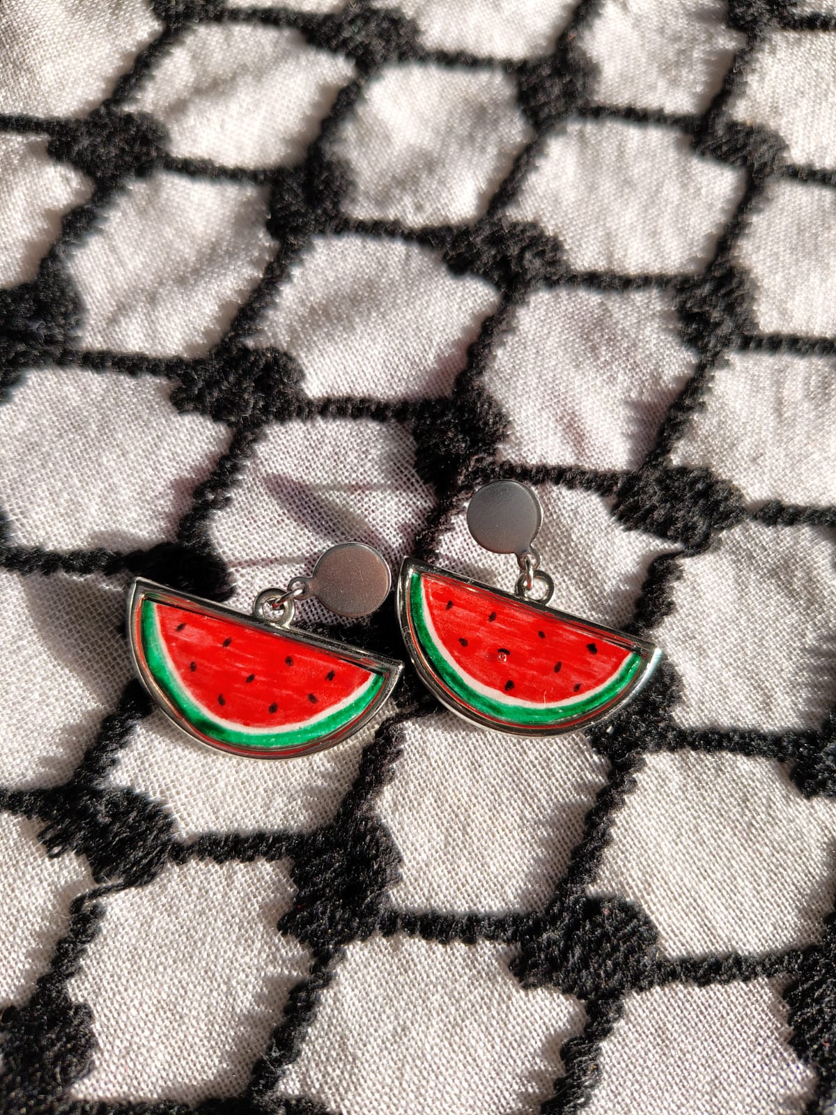Orecchini handmade - Fetta di anguria