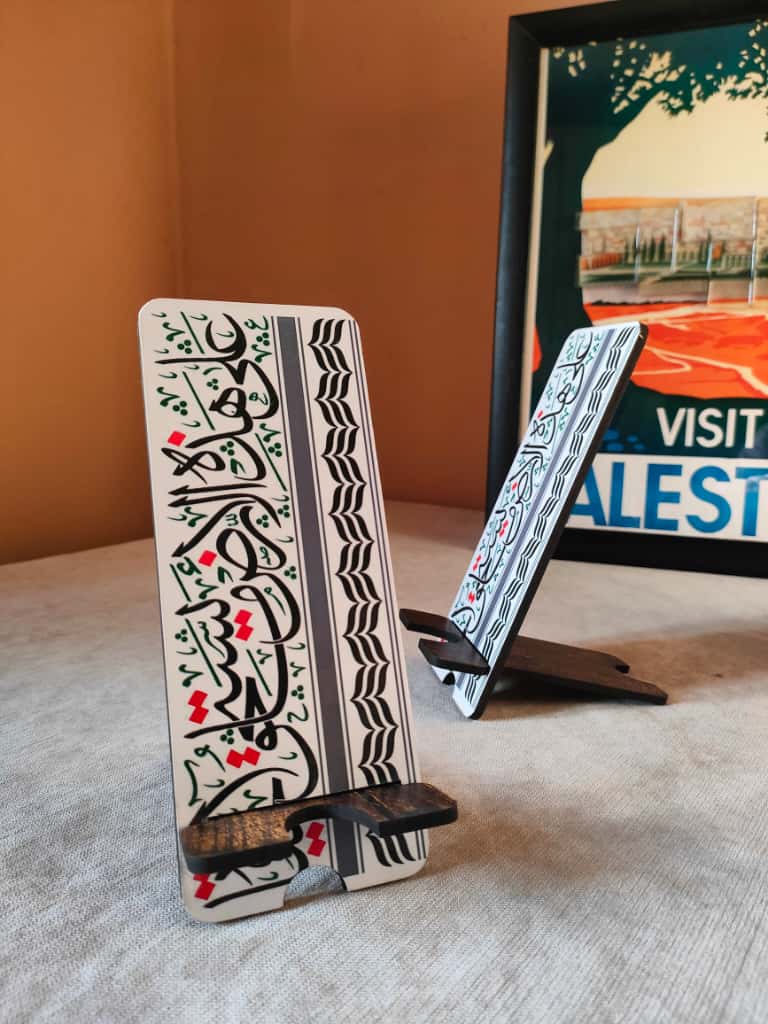 Table cell phone holder