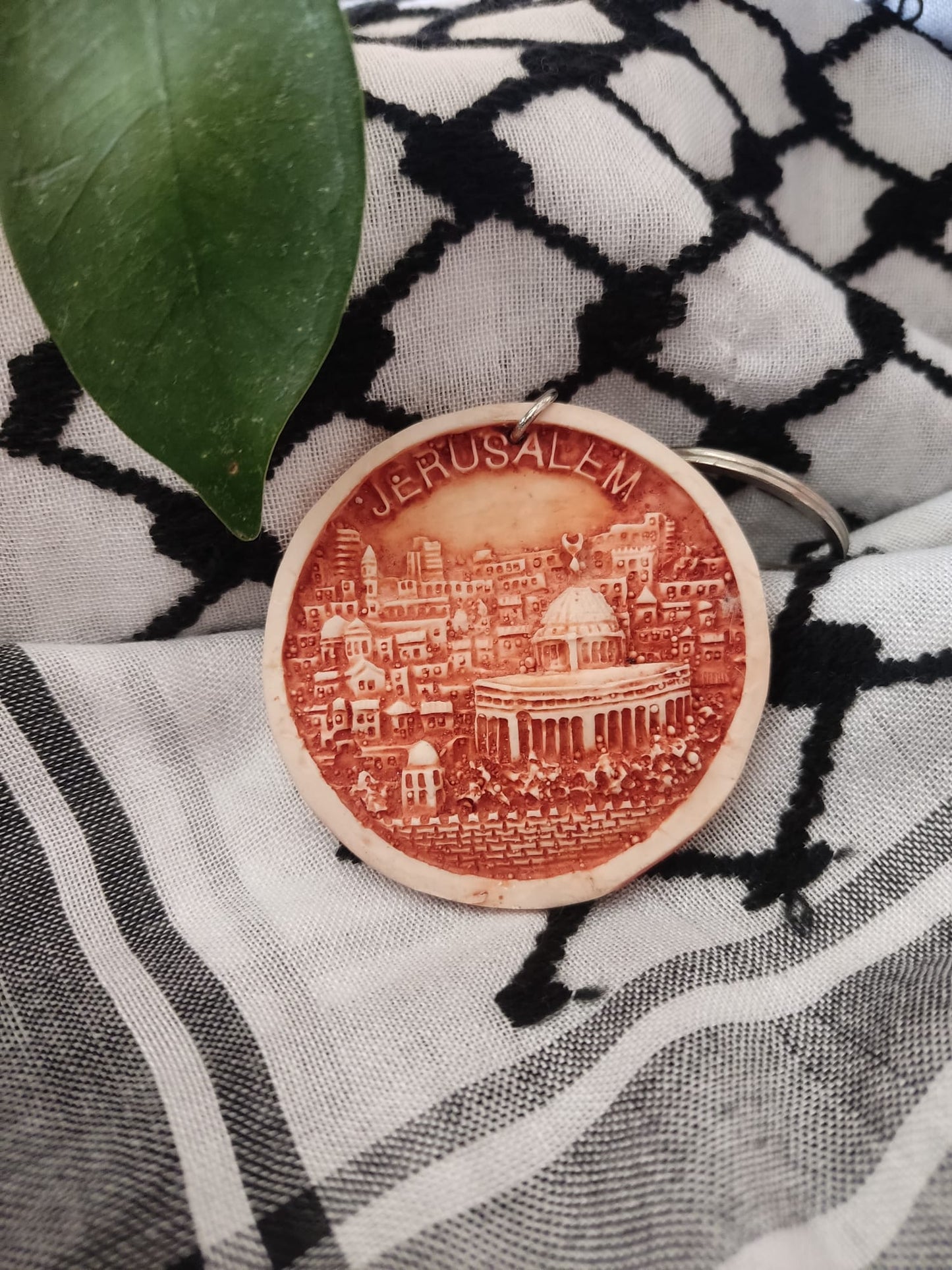 Portachiavi tondi scritta "Jerusalem"