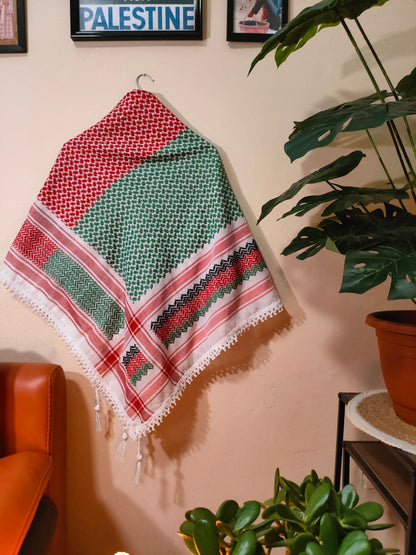 Kefiah colori bandiera palestinese variante 2