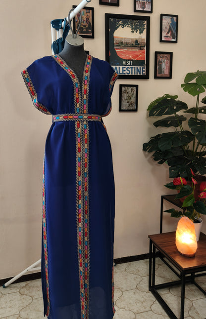 Gilet lungo tatreez colorato