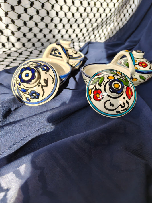 Doppia ciotola "zeit e zaatar" con maniglia