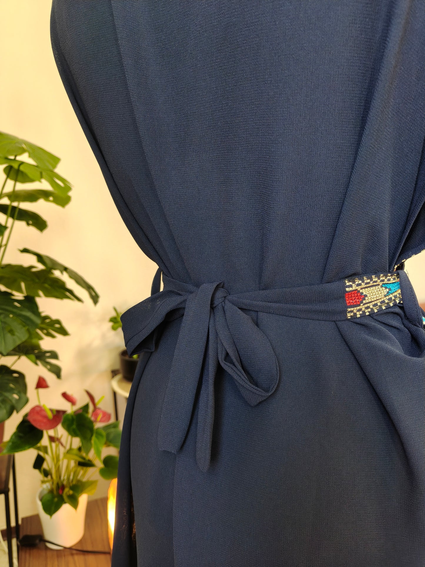 Gilet lungo tatreez colorato