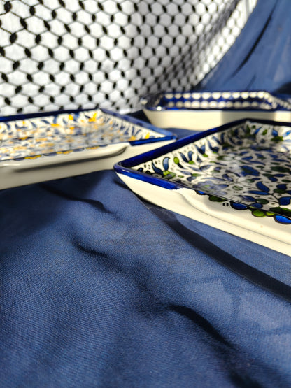 Vassoio quadrato con manici