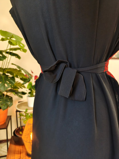 Gilet lungo tatreez rosso